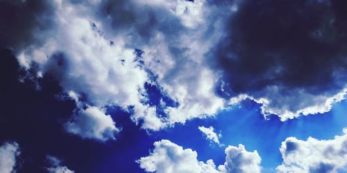 Low angle view of clouds in sky