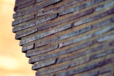Low angle view of brick wall