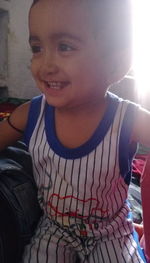 Portrait of boy smiling
