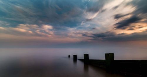 Scenic view of cloudy sky during sunset