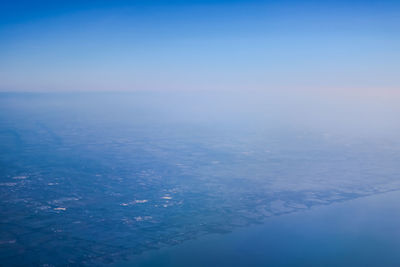 Aerial view of sea against sky