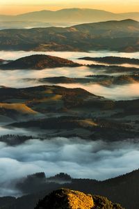 Scenic view of dramatic sky over landscape