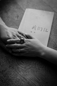 Close-up of woman hand with tattoo