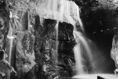 Scenic view of waterfall