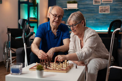 People sitting on table