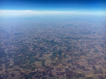 Aerial view of agricultural landscape