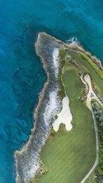 High angle view of sea shore