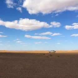 Scenic view of desert against sky