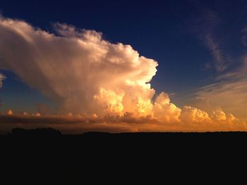 Scenic view of silhouette landscape against sky during sunset