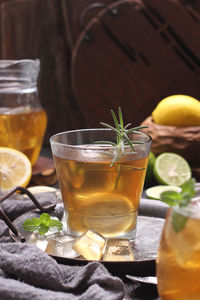 Close-up of drink on table