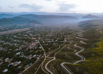 Fog cleared over the village