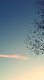 Low angle view of sky at sunset