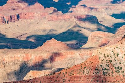 Aerial view of rock formations