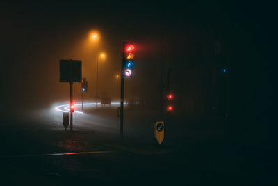 Traffic lights in the fog
