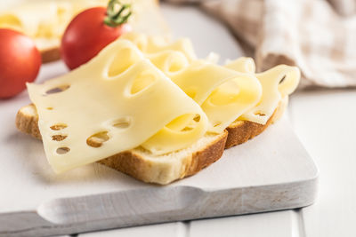 Close-up of food on table