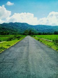 Road amidst landscape against sky