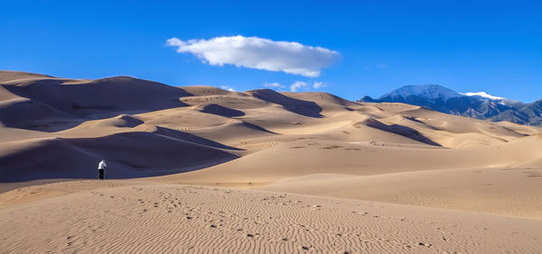 Scenic view of desert against sky