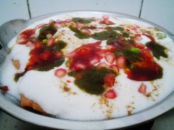 Close-up of served food