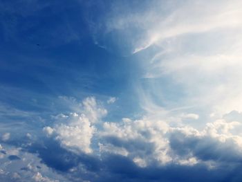 Low angle view of clouds in sky