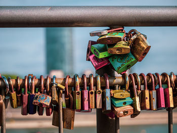 Rusty love locks in cologne