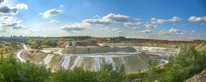 Panoramic view of landscape against sky