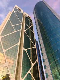 Low angle view of modern glass building