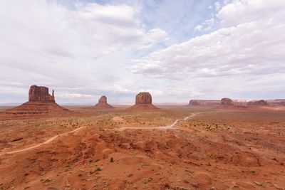 Scenic view of desert against sky