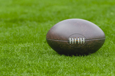 Close-up of ball on field