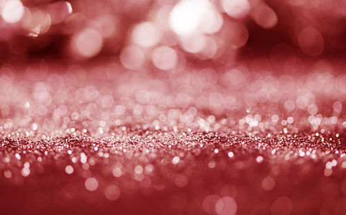 Close-up of red glitter