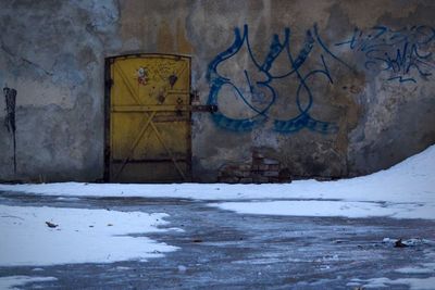 Graffiti on snow