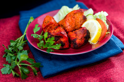 Close-up of food in plate