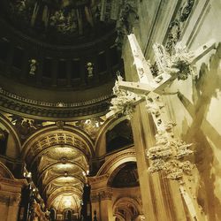 Low angle view of ceiling of cathedral