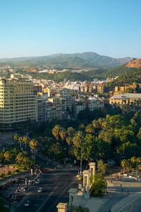 Panoramic view of the malaga city,  costa del sol, malaga province, andalucia, spain