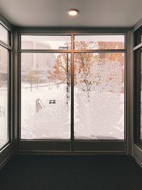 Close-up of open window of house