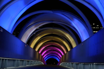 View of illuminated tunnel