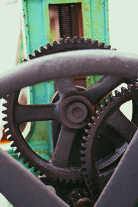 Close-up of rusty machine part