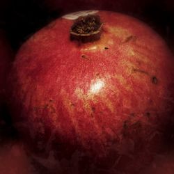 Close-up of red object on table