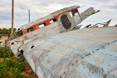 Low angle view of airplane