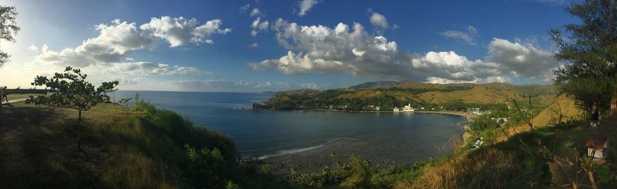 Panoramic view of sea against sky