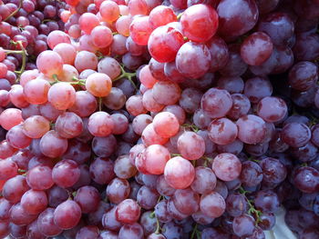 Full frame shot of grapes at market