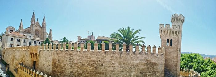 Panoramic view of palma cathedral against sky