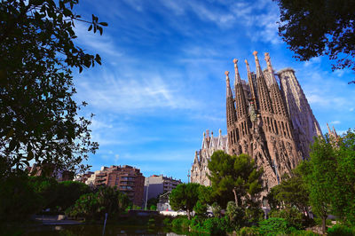 Low angle view of buildings against sky