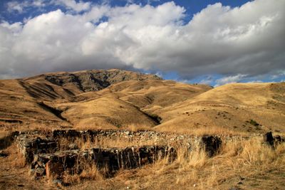 Panoramic view of mountains against sky