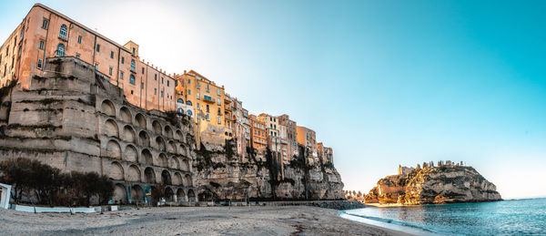 Tropea, cliffs, rocks, city, houses, buildings, old town, historic, calabria, italiy