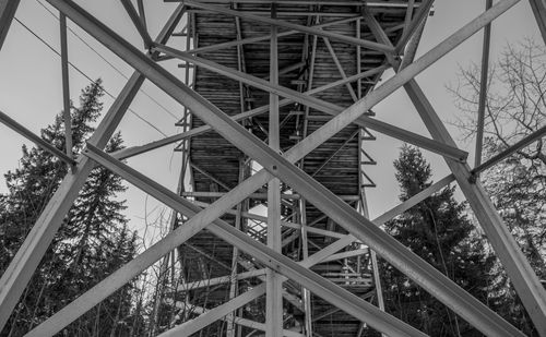 Low angle view of bridge against sky