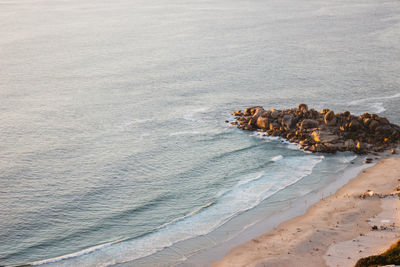 High angle view of a beach