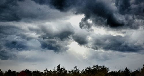 Low angle view of storm clouds in sky