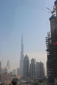 View of skyscrapers in city