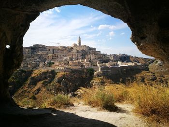 View of old town against sky