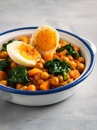 Close-up of food in bowl on table